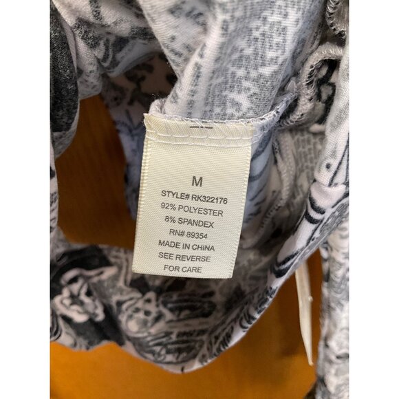 No Comment NY.LA Medium Womens Long Sleeve Newspaper Print Cropped Turtleneck To - Picture 5 of 7